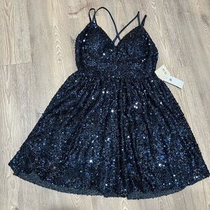 Taylor Swift Eras Tour Costume Sequin sparkly navy dress